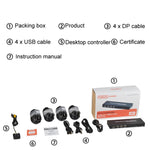 FJGEAR FJ-DK401 60HZ 4 porte DP+USB a KVM Switcher con controller desktop, FJ-DK401