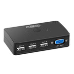 FJGEAR FJ-210UK 2 porte HD VGA a KVM Switcher con controller desktop, FJ-210UK