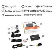 FJGEAR2 FJ-U302 3 In 2 Out Espansore switch condiviso USB condiviso con cavo controller desktop, FJ-U302