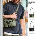 Maden TSS2201030 Borsa a tracolla monospalla multitasche, TSS2201030 Army Green, TSS2201030 Carbon Black