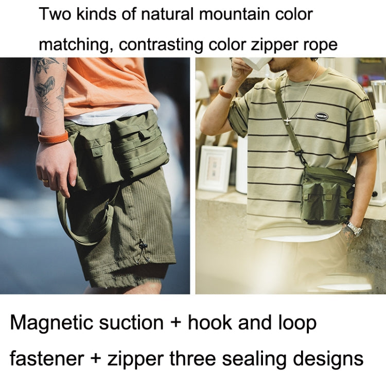 Maden TSS2201030 Borsa a tracolla monospalla multitasche, TSS2201030 Army Green, TSS2201030 Carbon Black
