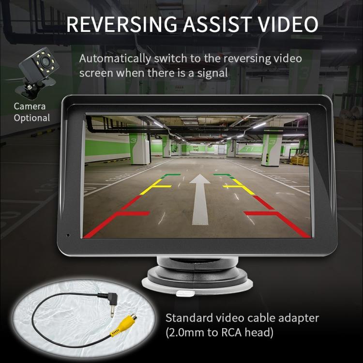 Lettore MP5 per auto AHD da 7 pollici con CarPlay wireless e supporto per l'interconnessione con telefoni cellulari., B5300 With Camera