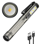 DT005 LED Bianco + Giallo Pen Light Torcia ricaricabile Doctor Nurse Pen Lighting, DT005