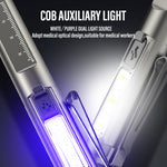 DT005 LED Bianco + Giallo Pen Light Torcia ricaricabile Doctor Nurse Pen Lighting, DT005