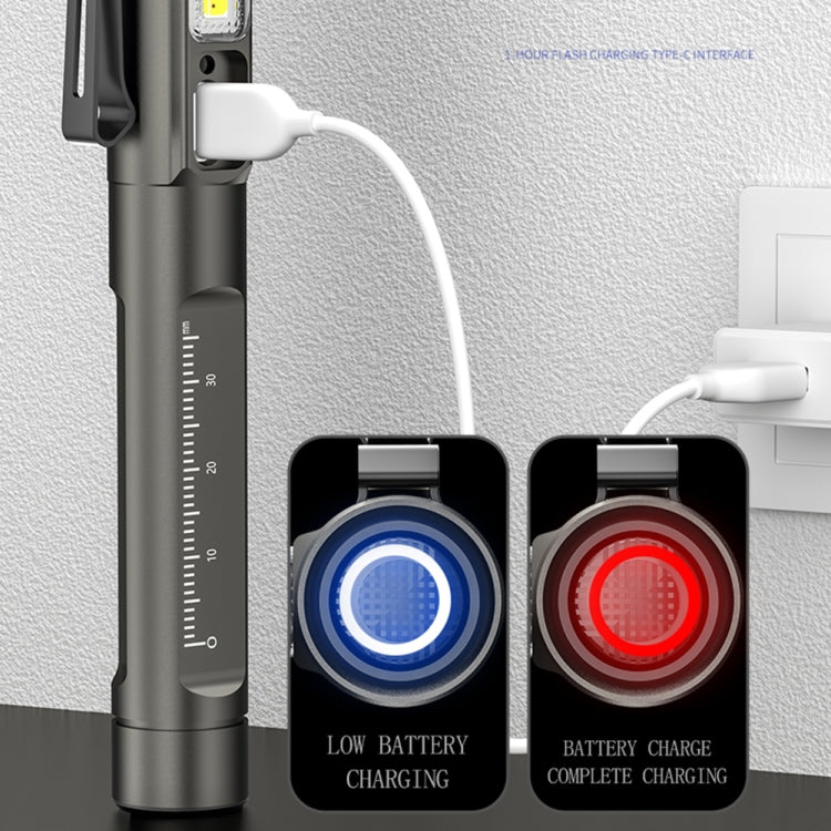DT005 LED Bianco + Giallo Pen Light Torcia ricaricabile Doctor Nurse Pen Lighting, DT005