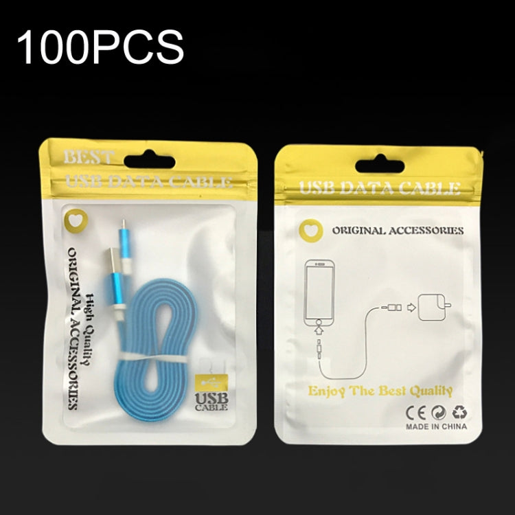 100PCS XC-0014 Cavo dati USB Borse per imballaggio Borsa a chiusura lampo leggera perla, dimensioni:, 9x16cm (Blue), 9x16cm (Light Green), 9x16cm (Red), 9x16cm (Gold), 9x16cm (Black), 10.5x15cm (Blue), 10.5x15cm (Light Green), 10.5x15cm (Red)          ...