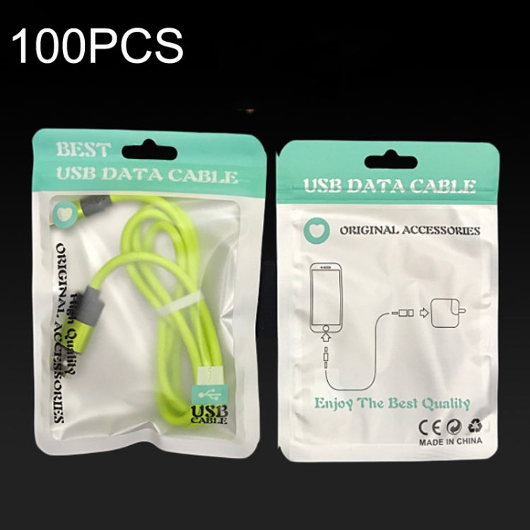 100PCS XC-0014 Cavo dati USB Borse per imballaggio Borsa a chiusura lampo leggera perla, dimensioni:, 9x16cm (Blue), 9x16cm (Light Green), 9x16cm (Red), 9x16cm (Gold), 9x16cm (Black), 10.5x15cm (Blue), 10.5x15cm (Light Green), 10.5x15cm (Red)          ...