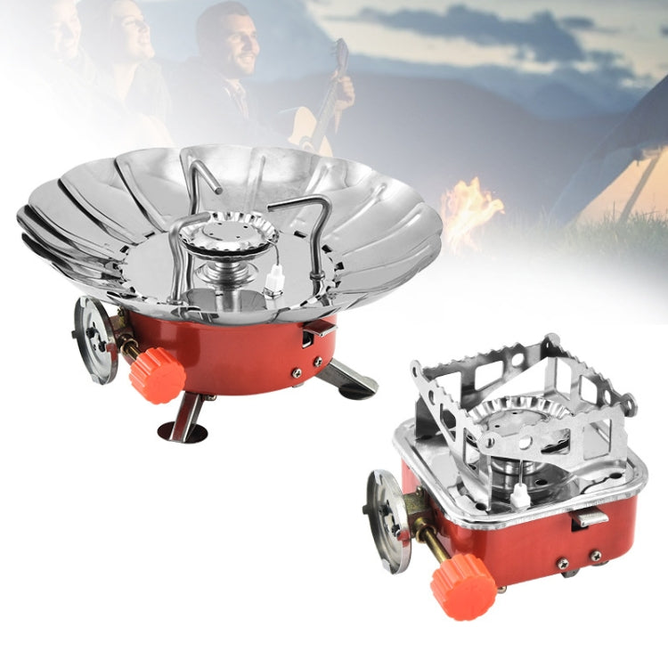 Mini fornello a gas portatile per alpinismo da campeggio all'aperto, stile:, Square (Regular Model), Square (Buckle Model), Square (Threaded Interface), Lotus (Regular Model), Lotus (Buckle Model), Lotus (Threaded Interface)