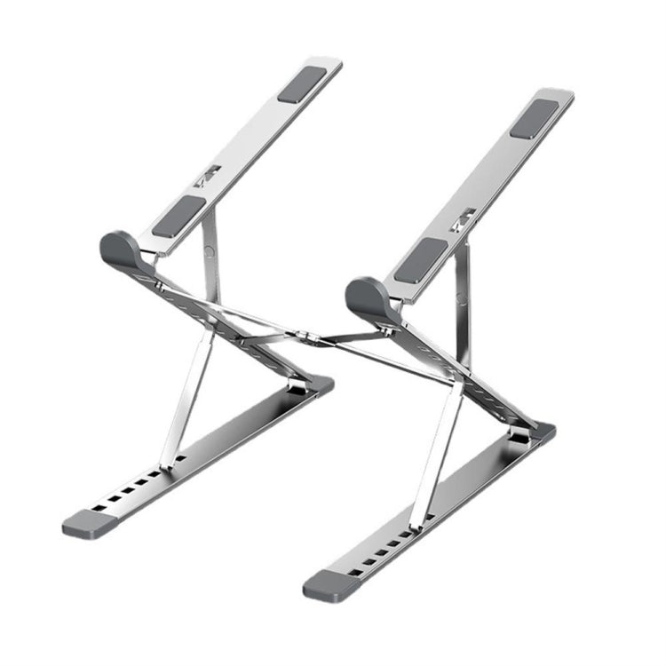 Supporto per dissipazione del calore per laptop in lega di alluminio pieghevole a doppio strato N8, N8 (Silver), N8 (Gray), N8 (Oxidized Silver)