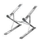 Supporto per dissipazione del calore per laptop in lega di alluminio pieghevole a doppio strato N8, N8 (Silver), N8 (Gray), N8 (Oxidized Silver)