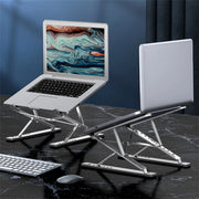 Supporto per dissipazione del calore per laptop in lega di alluminio pieghevole a doppio strato N8, N8 (Silver), N8 (Gray), N8 (Oxidized Silver)