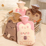 ZS103 Sacchetti di acqua calda riempiti d'acqua peluche Cartoon Borraccia riscaldante a prova di perdite a prova di esplosione, Spec:, Pink Lucky Rabbit, Beige Lucky Rabbit, Brown Bear, Khaki Bear, Purple Duck, Pink Rabbit, Pink Duck, Deep Blue Duck   ...