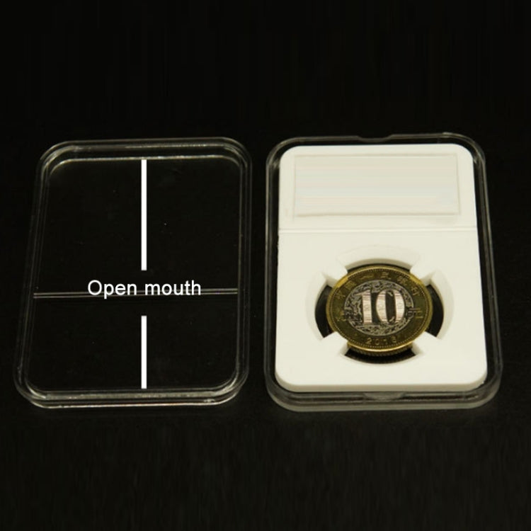 10 PCS Scatola per la raccolta di monete con identificazione di monete commemorative, White (25mm), White (27mm), White (30mm), White (38.5mm), White (40mm)