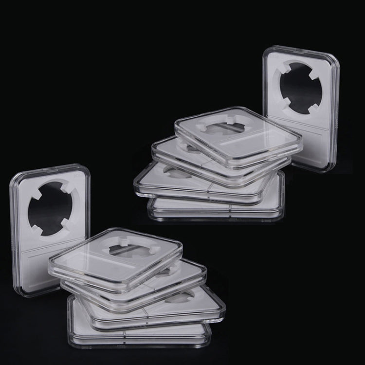 10 PCS Scatola per la raccolta di monete con identificazione di monete commemorative, White (25mm), White (27mm), White (30mm), White (38.5mm), White (40mm)