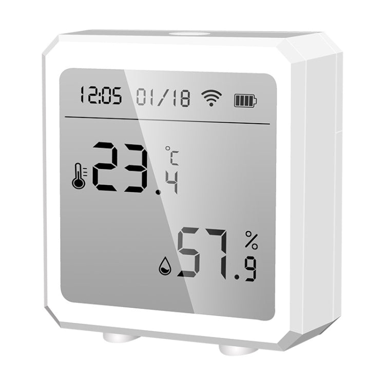 Sensore di temperatura e umidità Wi-Fi Sensore di temperatura e umidità per APP Smart Home Graffiti, White, Black