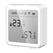 Sensore di temperatura e umidità Wi-Fi Sensore di temperatura e umidità per APP Smart Home Graffiti, White, Black