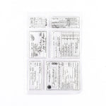 Timbro in silicone trasparente per manuale di disposizione botanica vintage da 5 pezzi