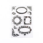 Timbro in silicone trasparente per manuale di disposizione botanica vintage da 5 pezzi