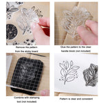 Timbro in silicone trasparente per manuale di disposizione botanica vintage da 5 pezzi