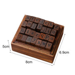 E13 28 pezzi/set alfabeto in legno vintage e diario numerico manuale francobolli fai da te, Regular Capital, Regular Lowercase, Cursive Capital, Cursive Lowercase, Digital Weather