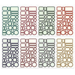 Confezione da 3 set di materiali per adesivi con testo vintage fai-da-te manuale