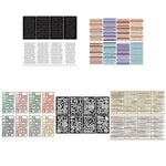 Confezione da 3 set di materiali per adesivi con testo vintage fai-da-te manuale