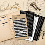 Confezione da 3 set di materiali per adesivi con testo vintage fai-da-te manuale