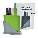Set di 4 taglieri in plastica classificati multifunzione, Plastic