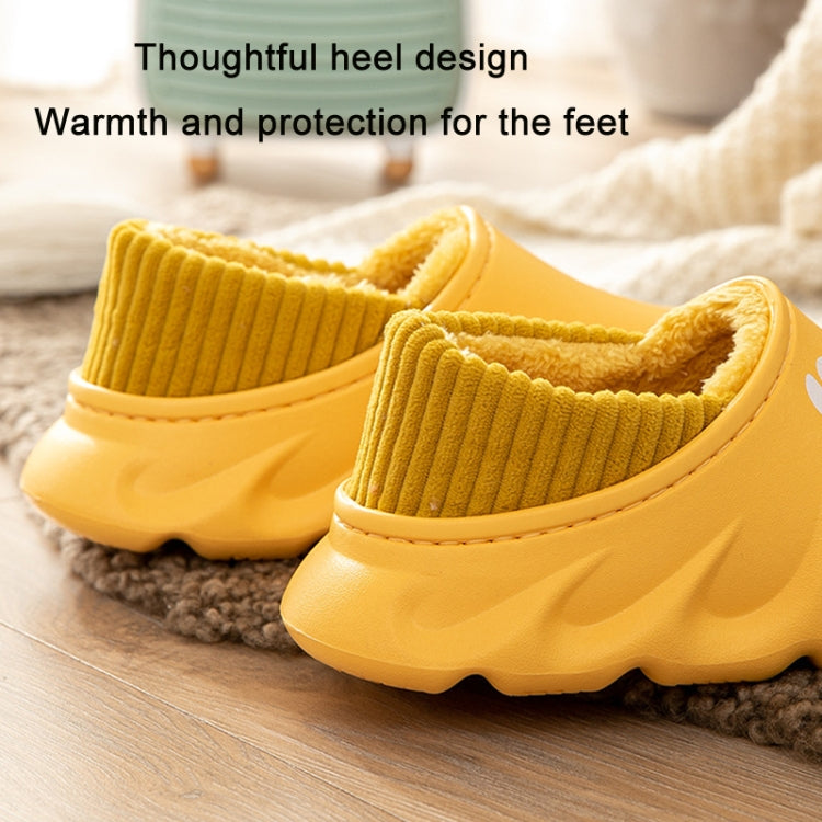 Pantofole in cotone impermeabile spesso velluto caldo invernale, Yellow, Blue Gray, Orange Red, Pink 8055, White 8055, Light Coffee 8055, Black 8055, Blue Gray 599, Duck Egg Green 599, Pink 599, Caramel 599, Dark Blue 599, Yellow 599, Yellow No Heel   ...