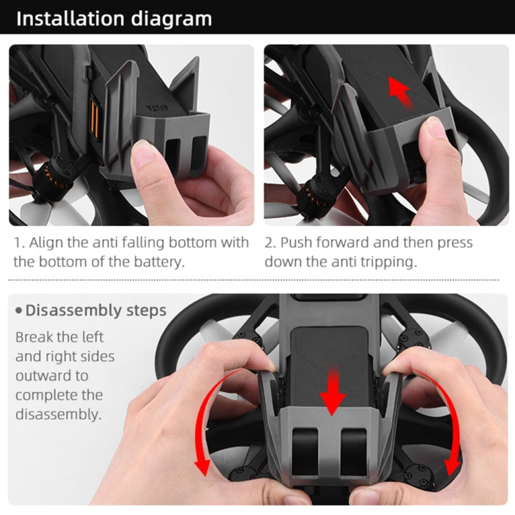 Fibbia anti-rilascio batteria per DJI Avata