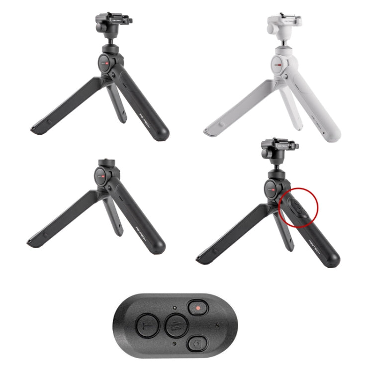 PGYTECH Camera Mobile Phone Desktop Pan Tilt Treppiede portatile, Black, White, Only Tripod, Remote Control Set, Remote control M1