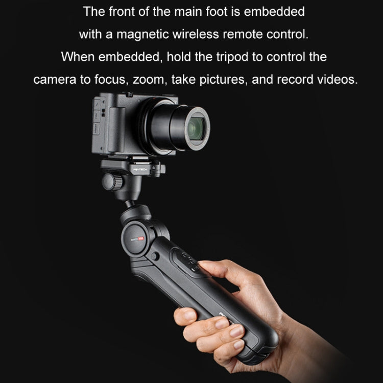 PGYTECH Camera Mobile Phone Desktop Pan Tilt Treppiede portatile, Black, White, Only Tripod, Remote Control Set, Remote control M1