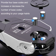 K-Snake Q18 9 tasti 6400 DPI Mouse da gioco cablato con macchina luminosa, lunghezza cavo: 1,5 m, Q18 Black, Q18 White