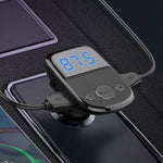 LDNIO C706Q QC3.0+AUTO-ID Caricabatteria per auto con display digitale per musica FM per auto Bluetooth, with Micro USB Cable, with 8 Pin Cable, with Type-C/USB-C Cable