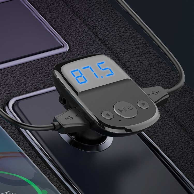 LDNIO C706Q QC3.0+AUTO-ID Caricabatteria per auto con display digitale per musica FM per auto Bluetooth, with Micro USB Cable, with 8 Pin Cable, with Type-C/USB-C Cable
