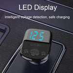LDNIO C706Q QC3.0+AUTO-ID Caricabatteria per auto con display digitale per musica FM per auto Bluetooth, with Micro USB Cable, with 8 Pin Cable, with Type-C/USB-C Cable