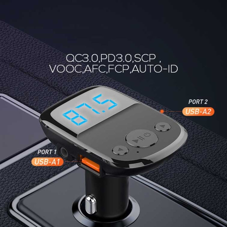LDNIO C706Q QC3.0+AUTO-ID Caricabatteria per auto con display digitale per musica FM per auto Bluetooth, with Micro USB Cable, with 8 Pin Cable, with Type-C/USB-C Cable