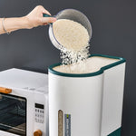 Bidone per la conservazione del riso fresco sigillato a prova di umidità e a prova di insetto, 5 KG