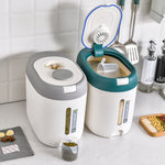 Secchio per riso da cucina sigillato a prova di umidità e polvere, Red 10kg, Red 5kg, Gray 10kg, Gray 5kg, Blue 10kg, Blue 5kg, Green 10kg, Green 5kg