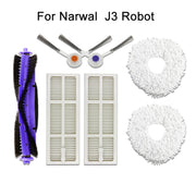 Per Narwal Clean Robot J3 Accessorio di ricambio, 1pc Main Brush, 2pcs Side Brush, Set, 2pcs Mop, 3pcs Dust Box Block