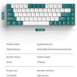 ZIYOU LANG T8 Tastiera meccanica da gioco RGB a 68 tasti, lunghezza cavo: 1,5 m, stile:, T8 Micro Light Version Green Shaft, T8 Micro Light Version Tea Shaft, T8 Water Green Version Green Shaft, T8 Water Green Version Red Shaft, T8 Bee Version Green Sh...