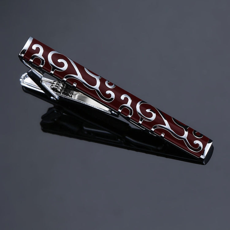 Fermacravatta da uomo d'affari in ottone lucido da 2 pezzi, Black Strips, Black Beard, Black Glossy, Black Silver Stripe, Silver Stripe, Red Pattern, Golden Pattern, Silver Black, Silver Batch Flower, Black Batch Flower, Golden Batch Flower            ...