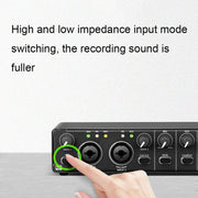 Mixer audio USB per registrazione strumenti e microfoni