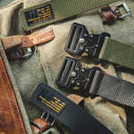 Maden S2001059 Cintura regolabile da uomo in tessuto casual retrò, S2001059 Black, S2001059 Army Green