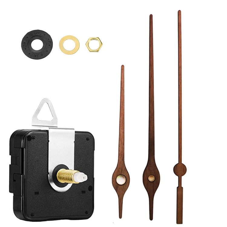 Kit di riparazione del quadrante dell'orologio al quarzo Parti dell'orologio da parete fai-da-te,Spec:, 4 Movements+4 Sets Needles, Movement+S01 Wooden Needle, Movement+S02 Wooden Needle, Movement+S03 Wooden Needle, Movement+S04 Wooden Needle
