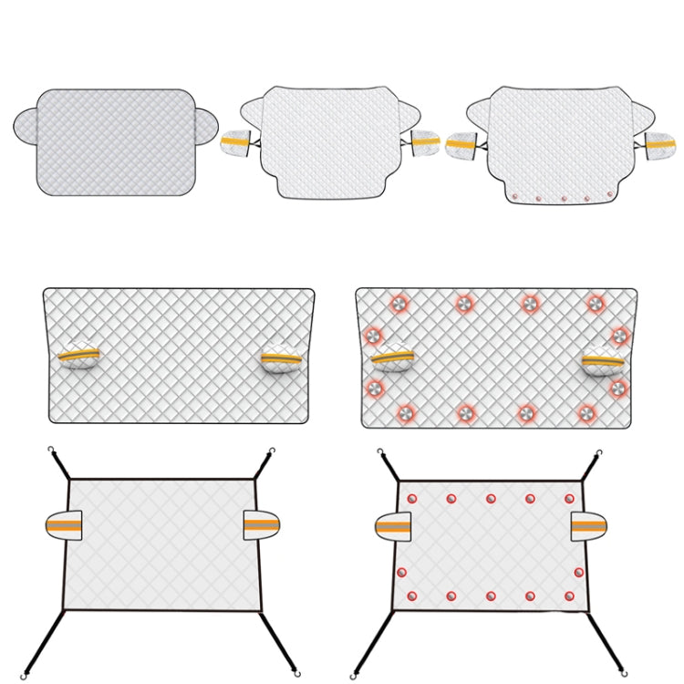 SUITU R-3945 Parabrezza invernale per auto Parabrezza antineve Sbrinamento Parasole Abbigliamento per auto ispessito, Stile:, Non-magnet Clip Door, Non-magnet With Earmuffs, 5 Magnets With Earmuffs, Non-magnet Three Layers Thickened                    ...