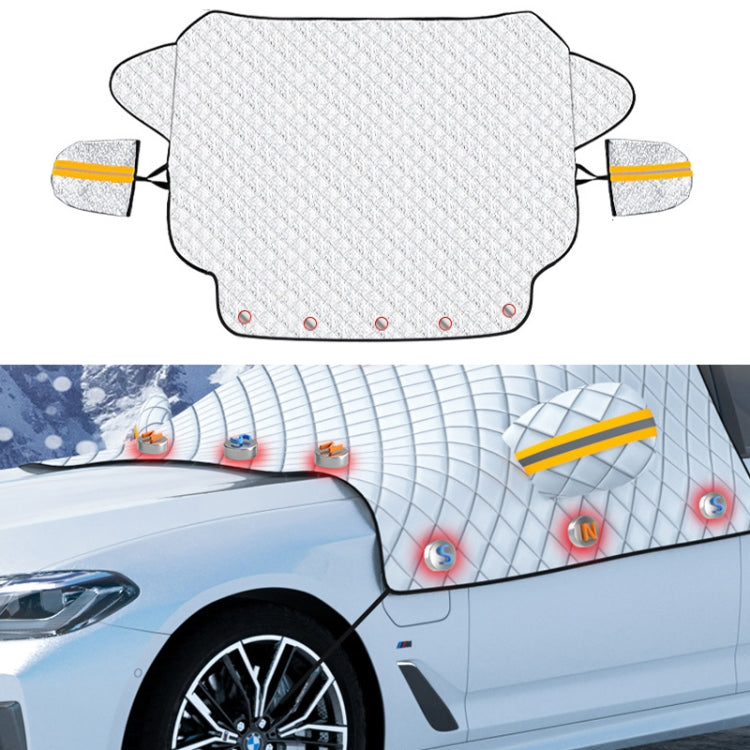 SUITU R-3945 Parabrezza invernale per auto Parabrezza antineve Sbrinamento Parasole Abbigliamento per auto ispessito, Stile:, Non-magnet Clip Door, Non-magnet With Earmuffs, 5 Magnets With Earmuffs, Non-magnet Three Layers Thickened                    ...