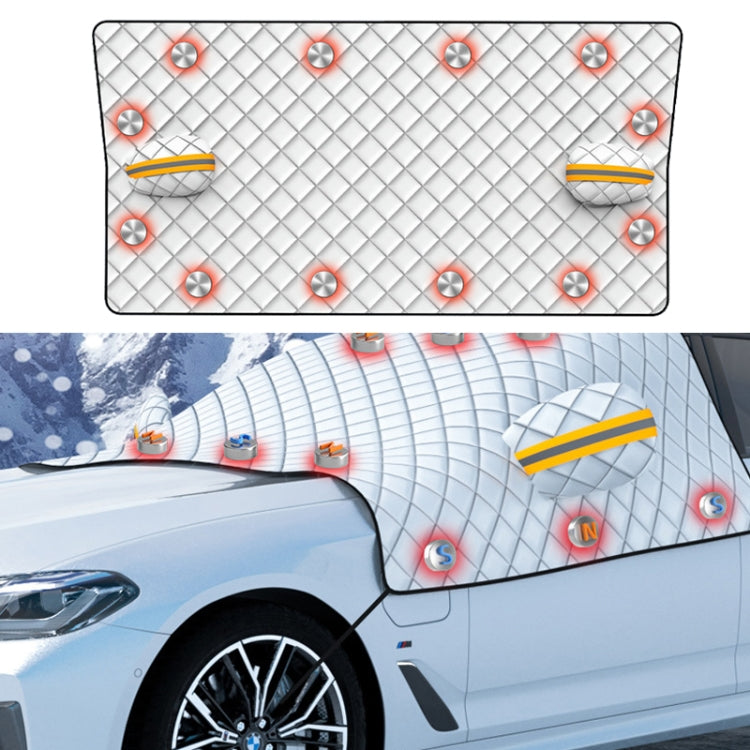 SUITU R-3945 Parabrezza invernale per auto Parabrezza antineve Sbrinamento Parasole Abbigliamento per auto ispessito, Stile:, Non-magnet Clip Door, Non-magnet With Earmuffs, 5 Magnets With Earmuffs, Non-magnet Three Layers Thickened                    ...