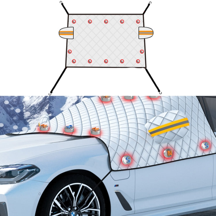 SUITU R-3945 Parabrezza invernale per auto Parabrezza antineve Sbrinamento Parasole Abbigliamento per auto ispessito, Stile:, Non-magnet Clip Door, Non-magnet With Earmuffs, 5 Magnets With Earmuffs, Non-magnet Three Layers Thickened                    ...