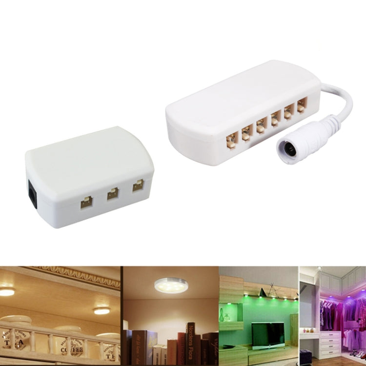 6 porte 2510 hub splitter scatola di giunzione connettori distributore adattatore luce armadio, 6 Ports  Without DC Header, 6 Ports With DC Head